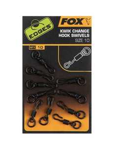 Vartej Fox Cu Agrafa Rapida Si Anou Edges Kwik Change Hook Swivels, 10buc/plic 2