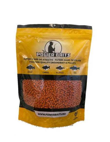 Pelete Power Baits, Capsuna, 4mm, 800g Pelete Power Baits, Capsuna, 4mm, 800g