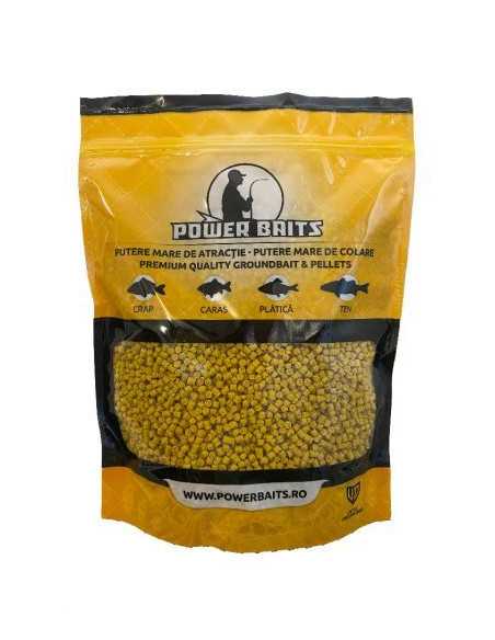 Pelete Power Baits, Porumb, 4mm, 800g Pelete Power Baits, Porumb, 4mm, 800g