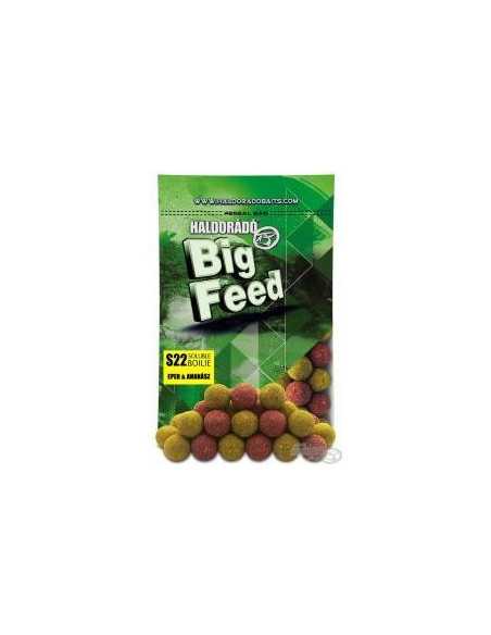 Boilies Haldorado Big Feed S22 Boilies Solubile, Capsuni & Ananas, 22mm, 800g