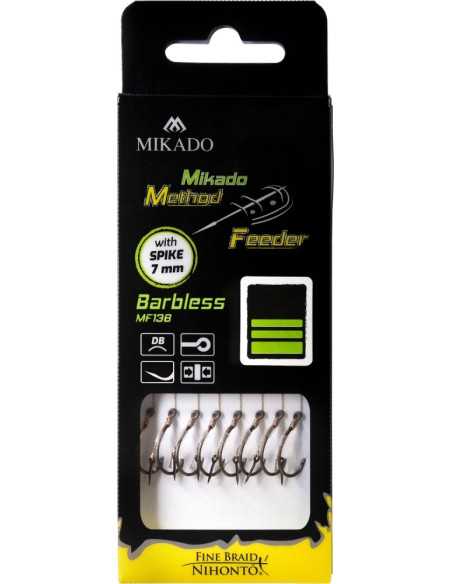 Montura Mikado Rig Spike, Carlig fara barbeta Nr12, Fir textil 0.12mm, 10m, 8buc/plic