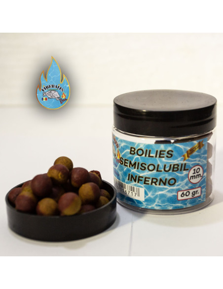 Boilies FireBaits Semisolubil, Inferno, 10mm, 60gr Boilies FireBaits Semisolubil, Inferno, 10mm, 60gr