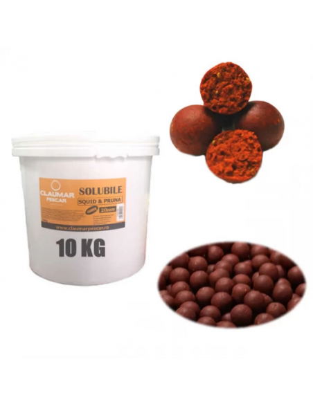 Boilies Claumar Fishmeal Tari, Capsuna & Squid, Galeata 10kg