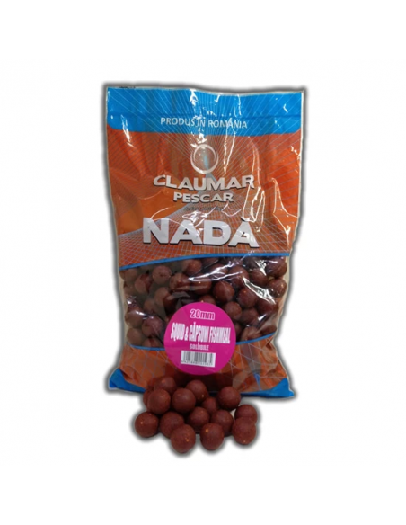 Boilies Claumar Fishmeal Solubile, Capsuna & Squid, 1kg Boilies Claumar Fishmeal Solubile, Capsuna & Squid, 1kg