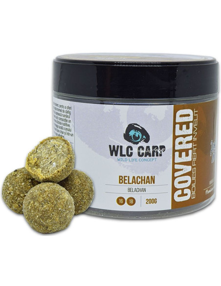 Boilies Fiert De Carlig Cu Invelis Solubil WLC Carp Covered, Belachan, 16/18mm, 200g