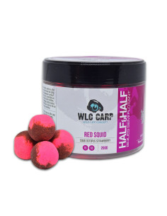 Boilies de carlig WLC Carp Half-Half Wafters, Red Squid, 16-18mm, 200g