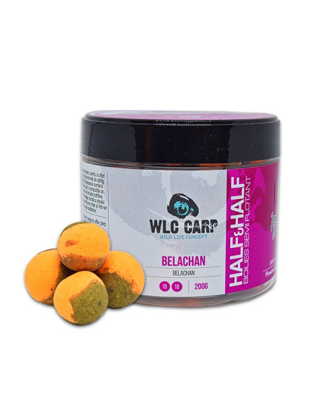 Boilies de carlig WLC Carp Half-Half Wafters, Belachan, 16-18mm, 200g