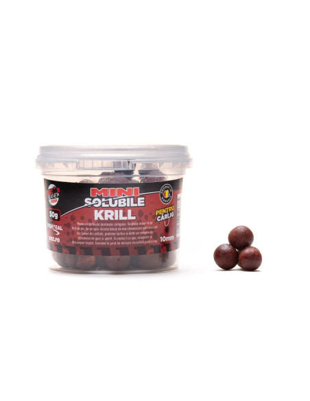 Boilies Minisolubile Feeder Pentru Carlig Senzor, Krill, 10mm, 50g