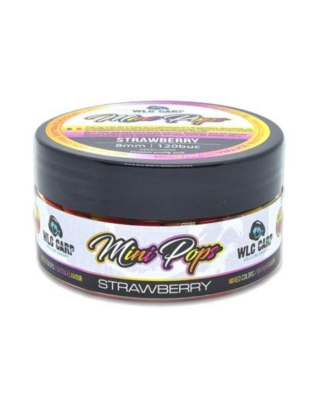 Pop-up WLC Carp Mini Pop-ups, Strawberry, 8mm, 120buc Pop-up WLC Carp Mini Pop-ups, Strawberry, 8mm, 120buc