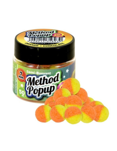 Pop-Up Benzar Mix Method Bicolor, Orange & Choco, 7mm, 50buc