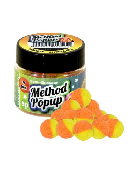 Pop-Up Benzar Mix Method Bicolor, Orange & Choco, 7mm, 50buc Pop-Up Benzar Mix Method Bicolor, Orange & Choco, 7mm, 50buc