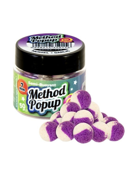 Pop-Up Benzar Mix Method Bicolor, Usturoi & Scoica, 7mm, 50buc