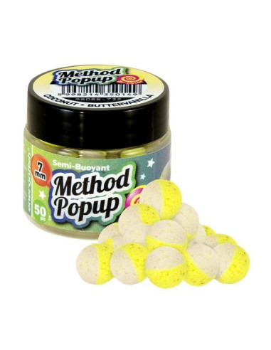 Pop-Up Benzar Mix Method Bicolor, Cocos & Vanilie, 7mm, 50buc