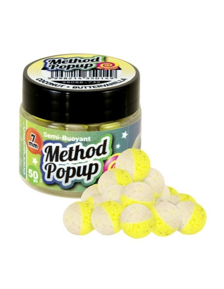 Pop-Up Benzar Mix Method Bicolor, Cocos & Vanilie, 7mm, 50buc Pop-Up Benzar Mix Method Bicolor, Cocos & Vanilie, 7mm, 50buc