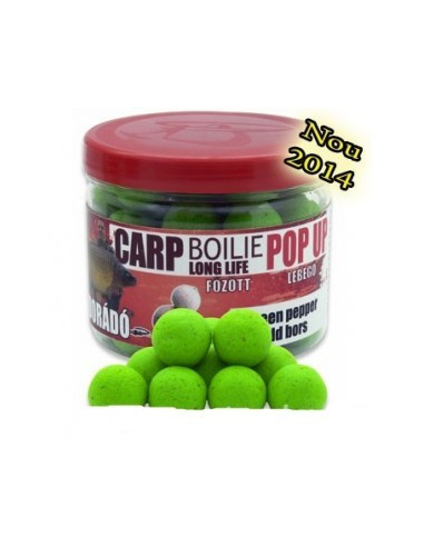 Pop Up Haldorado Carp Boilie Long Life, Piper Verde, 16mm, 40g