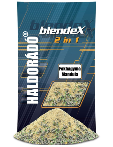 Mix Pelete + Groundbait Haldorado BlendeX 2 in 1, Usturoi & Migdala, 800g/punga