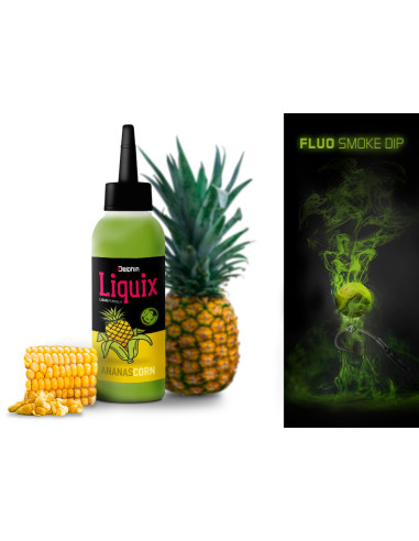 Dip Fluo Delphin D Snax LiquiX, Porumb-Ananas, 100ml