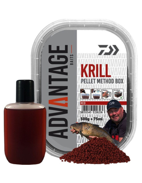 Pelete Daiwa Advantage Method Box + Booster, Krill, 500g/cutie
