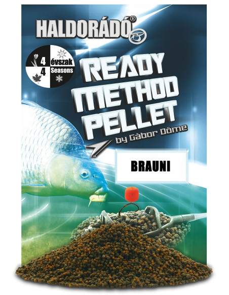 Pelete Haldorado Ready Method, Brauni, 2mm, 400gr Pelete Haldorado Ready Method, Brauni, 2mm, 400gr