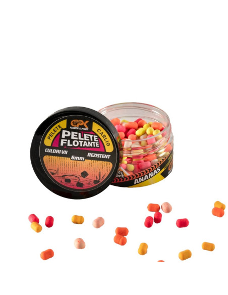 Pelete de Carlig Flotante Cpk Feeder, Ananas, 6mm, 25g Pelete de Carlig Flotante Cpk Feeder, Ananas, 6mm, 25g