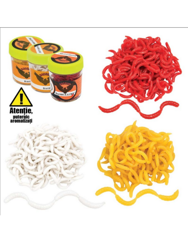 Viermi Maggots Baracuda, Alb, 30g