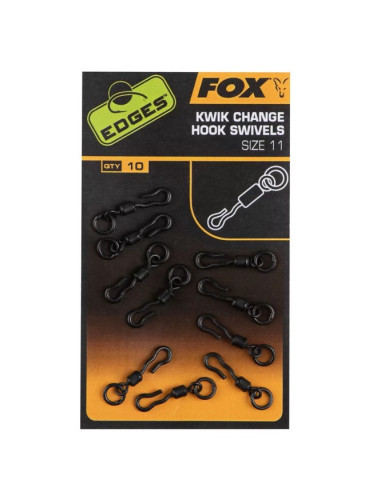 Varteje rapide Fox Edges Kwik Change Mini Hook Swivel, nr.11, 10buc/plic
