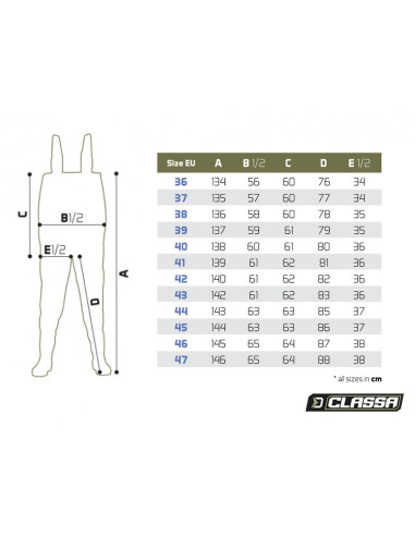 Waders / Salopeta Delphin Classa