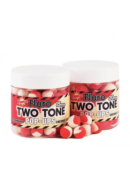 Pop-Up Dynamite Baits Two-Tone, Strawberry & Coconut Cream, 15mm