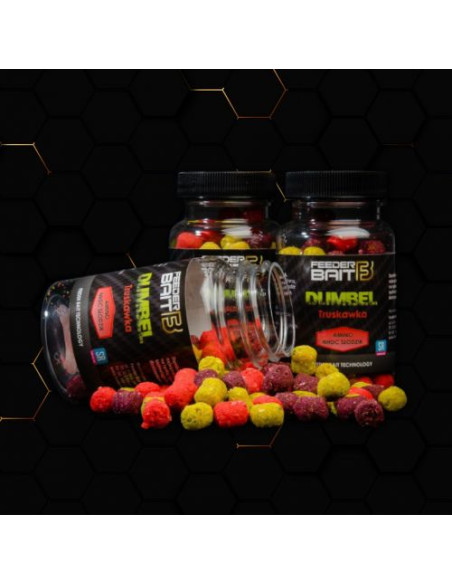 Pop-Up Feeder Bait Dumbel Fluo, Capsuna, 8-10mm, 100ml Pop-Up Feeder Bait Dumbel Fluo, Capsuna, 8-10mm, 100ml
