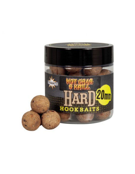 Boilies Dynamite Baits Hard Hook Baits, Hot Crab and Krill, 20mm, 150g Boilies Dynamite Baits Hard Hook Baits, Hot Crab and Krill, 20mm, 150g