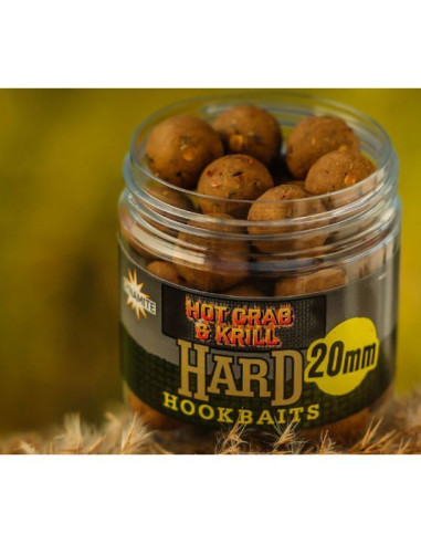 Boilies Dynamite Baits Hard Hook Baits, Hot Crab and Krill, 20mm, 150g