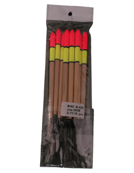 Plute Lemn Wind Blade Color Mix, 20cm, 10buc/plic Plute Lemn Wind Blade Color Mix, 20cm, 10buc/plic