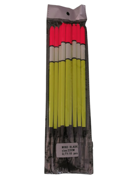 Plute Lemn Wind Blade Color Mix, 22cm, 10buc/plic Plute Lemn Wind Blade Color Mix, 22cm, 10buc/plic