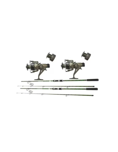 Set 2 Lansete Wind Blade Carp-Master Lungime 3.30m + 2 Mulinete DA60