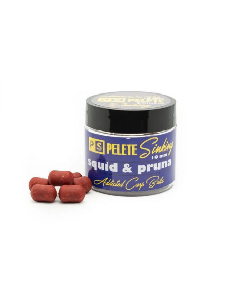 Pelete Addicted Carp Baits Sinking Dumbell, Solubile, Squid & Pruna, 10mm, 60ml