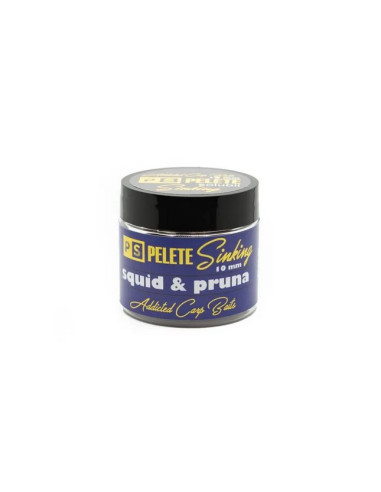 Pelete Addicted Carp Baits Sinking Dumbell, Solubile, Squid & Pruna, 10mm, 60ml