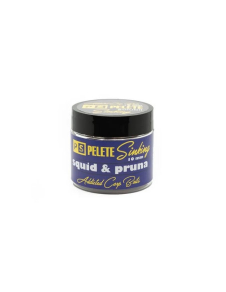 Pelete Addicted Carp Baits Sinking Dumbell, Solubile, Squid & Pruna, 10mm, 60ml
