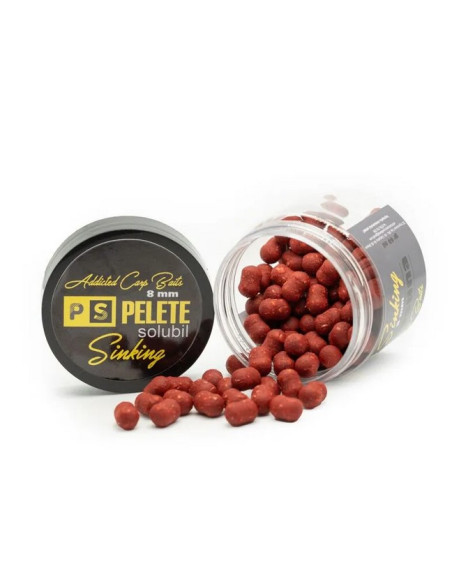 Pelete Addicted Carp Baits Sinking Dumbell, Solubile, Squid & Capsuna, 8mm, 60ml Pelete Addicted Carp Baits Sinking Dumbell, Solubile, Squid & Capsuna, 8mm, 60ml