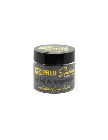 Pelete Addicted Carp Baits Sinking Dumbell, Solubile, Squid & Capsuna, 8mm, 60ml Pelete Addicted Carp Baits Sinking Dumbell, Solubile, Squid & Capsuna, 8mm, 60ml