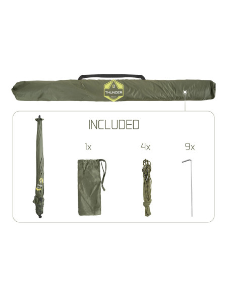 Umbrela cu perete lateral Delphin Thunder FullWALL, 250cm Umbrela cu perete lateral Delphin Thunder FullWALL, 250cm