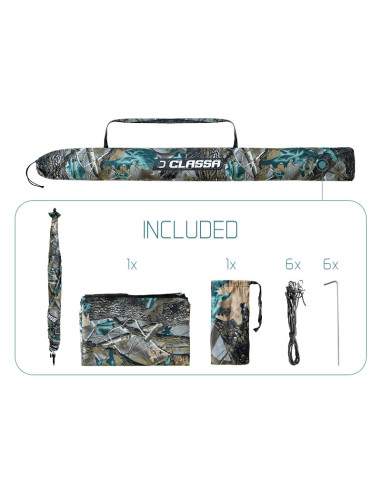 Umbrela cu perete lateral Delphin Classa CAMO, 250cm