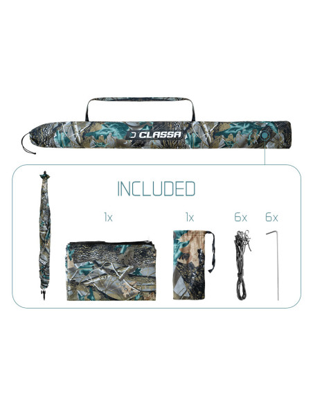 Umbrela cu perete lateral Delphin Classa CAMO, 250cm Umbrela cu perete lateral Delphin Classa CAMO, 250cm
