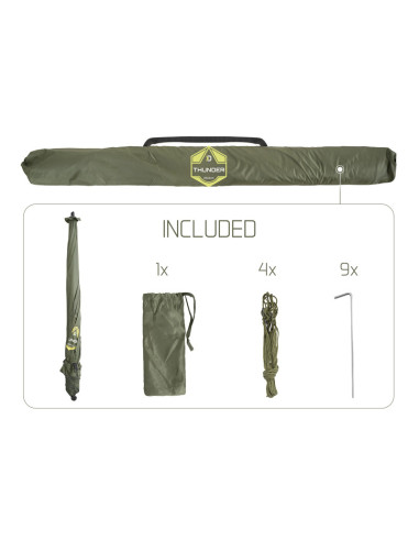 Umbrela cu perete lateral Delphin Classa CAMO, 250cm