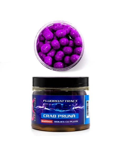 Boilies CPK Fluoro Atract+, Crab & Pruna, 16-20mm Boilies CPK Fluoro Atract+, Crab & Pruna, 16-20mm