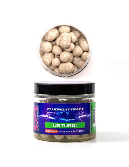 Boilies CPK Fluoro Atract+, Usturoi, 16-20mm Boilies CPK Fluoro Atract+, Usturoi, 16-20mm