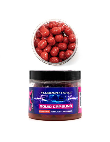 Boilies CPK Fluoro Atract+, Squid & Capsuna, 16-20mm