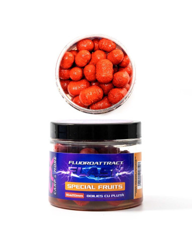 Boilies CPK Fluoro Atract+, Special Fruits, 16-20mm
