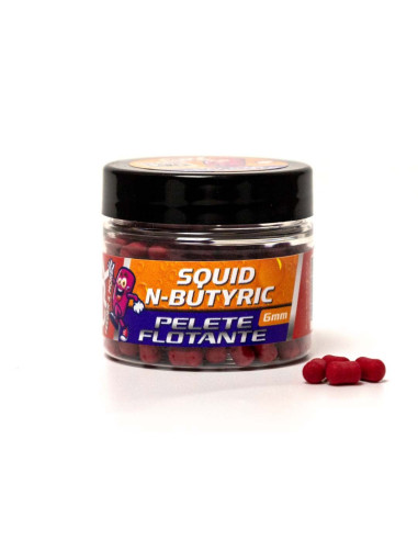 Pelete Flotante CPK Feeder, Squid N-butyric, 6mm, 25gr