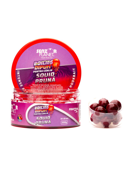 Boilies Dipuit Senzor Planet, Squid & Pruna, 16-18mm, 200g Boilies Dipuit Senzor Planet, Squid & Pruna, 16-18mm, 200g