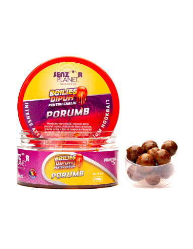 Boilies Dipuit Senzor Planet, Porumb, 16-18mm, 200g